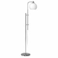 Hudson & Canal Antho Lamp with Glass Shade, Polished Nickel & White Milk FL1597